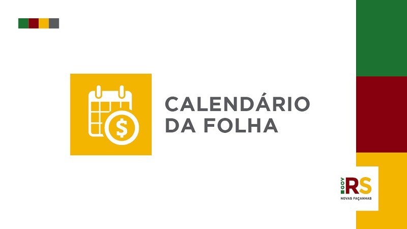 imagem com a escrita calendário da folha